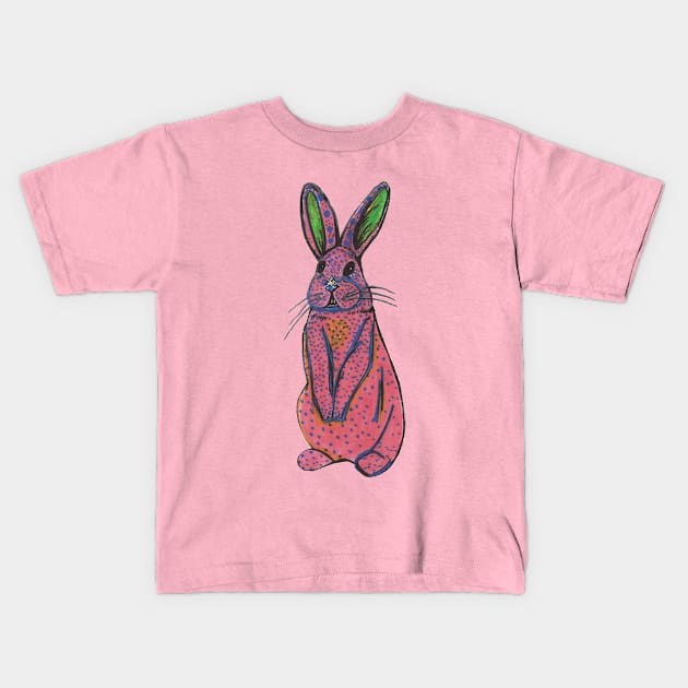 Watermelon Bunny Kids T-Shirt by Banshee Designs 